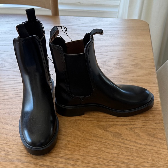 H&M Black Leather Chelsea Boots - Picture 1 of 5